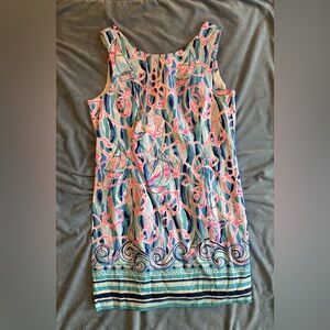 NWT Lilly Pulitzer Mila Stretch Shift - Skim Blue Dress, Size 16